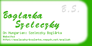 boglarka szeleczky business card